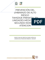 Lineamiento Prevencion Del Emb de Alto Riesgo, Tamizaje Prenatal - NN
