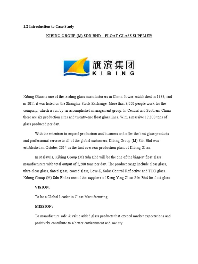Kibing Group: Float Glass Manufacturing | PDF | Glasses | Materials