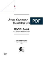 Steam Generator Instruction Manual: MODEL E-404