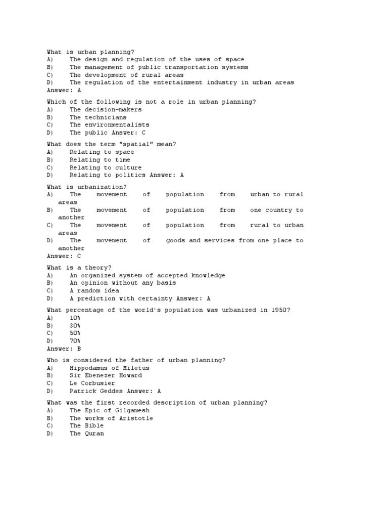 What Is Urban Planning Pdf
