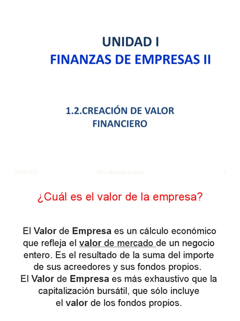 1.2. Creación de Valor PDF Business Cadena de valor