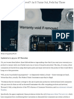 'Warranty Void If Removed' - Those Warnings Are Illegal