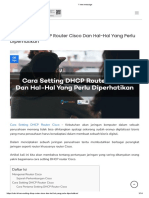 Cara Setting DHCP Router Cisco Dan Hal-Hal Yang Perlu Diperhatikan PT. Network Data Sistem