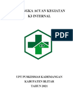 Kerangka Acuan Kegiatan K3 Internal: Upt Puskesmas Kademangan Kabupaten Blitar TAHUN 2021