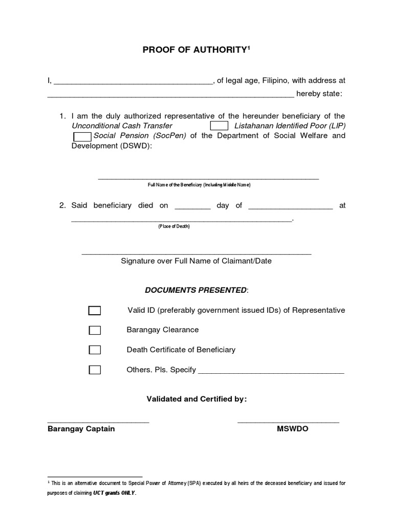 Beneficiary Claim Form for UCT | PDF