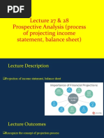 Lecture 2728 Prospective Analysis Process of Projecting Income Statement Balance Sheet