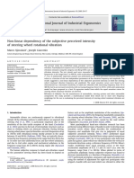 Non-Linear Dependency of The Subjective Perceived Intensity of Steering Wheel Rotational Vibration