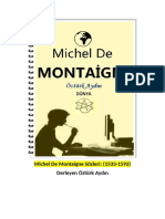 Michel de Montaigne Sözleri Derleyen Öztürk Aydın