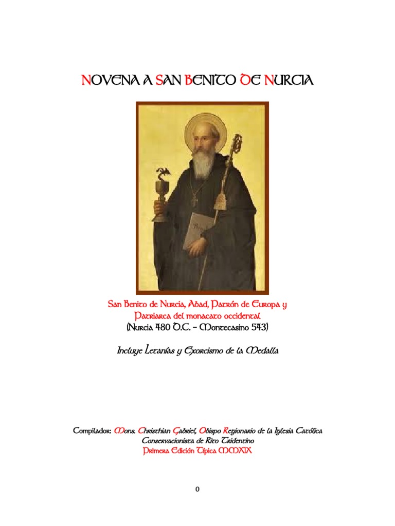 Novena A San Benito de Nurcia PDF