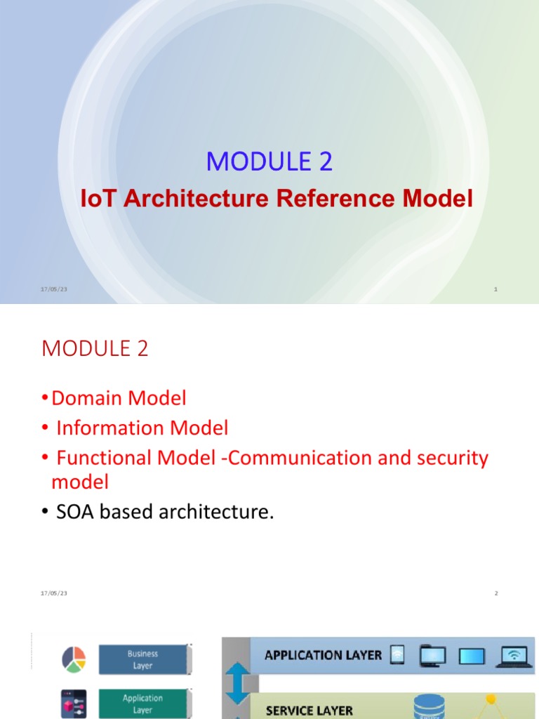 3-MODULE 2 - IoT Architecture Reference Model-06-05-2023 | PDF | Computers