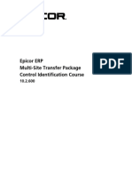 Multi-Site Transfer Package Control Identification