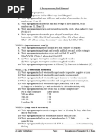 C Programming Lab Manual