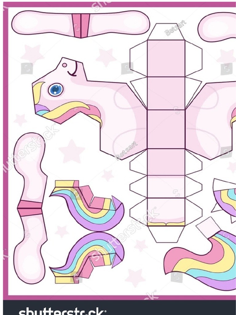 Recorta y Arma Unicornio | PDF