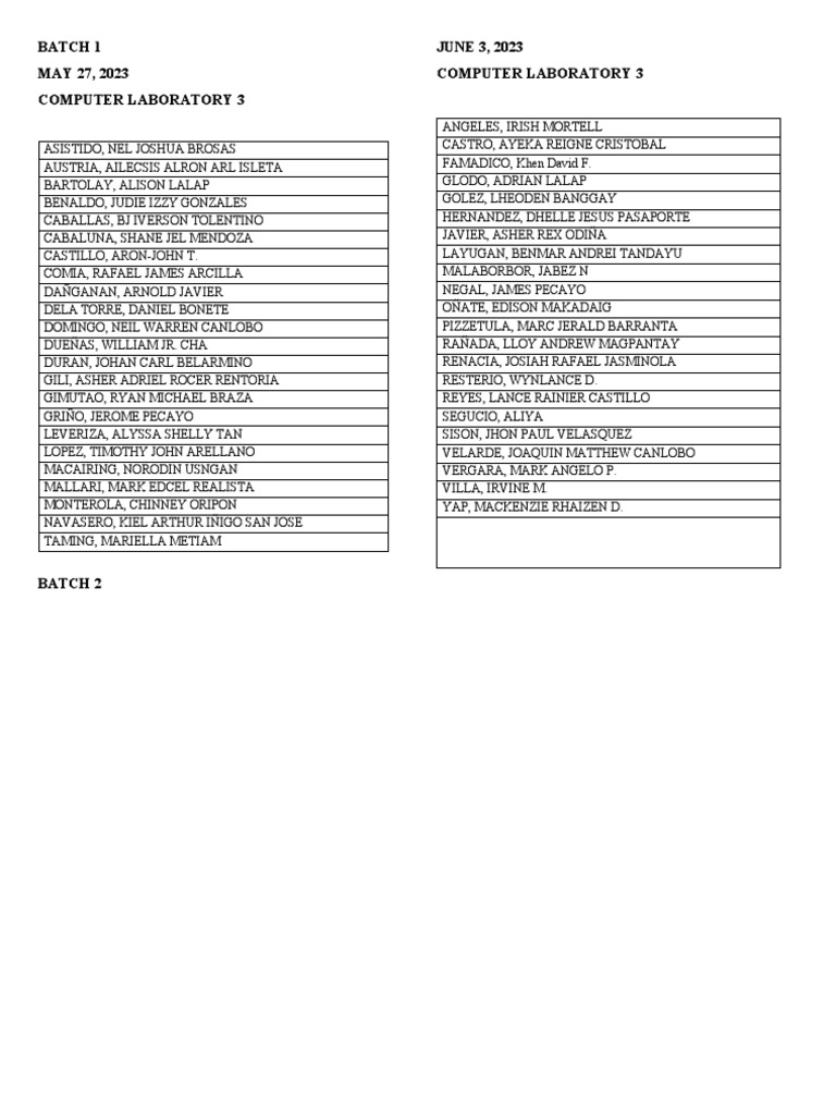 Final Exam Batch | PDF | Sports & Recreation