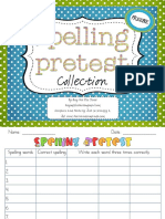 FREEBIESpelling Pretest Collection 1 ST 2 ND 3 RD 4 TH 5 Thgrade