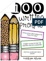 Writing Promptsand Student Checklist Over 100