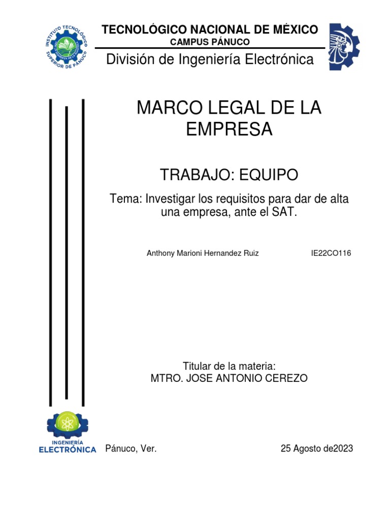 Dar de Alta Una Empresa Al SAT | PDF