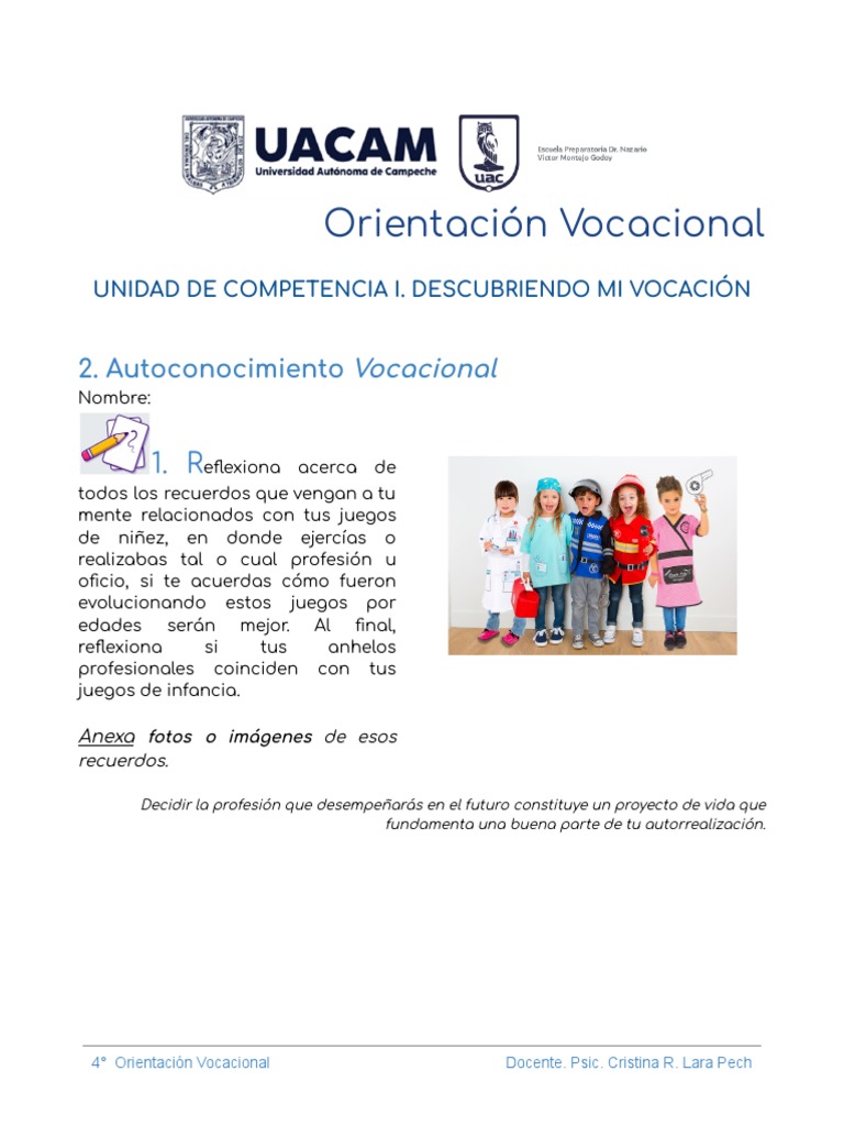 Autoconocimiento y Vocación Profesional | PDF | Relaciones personales ...