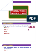 Biology - XI - Photosynthesis in Higher Plants - MCQs 1
