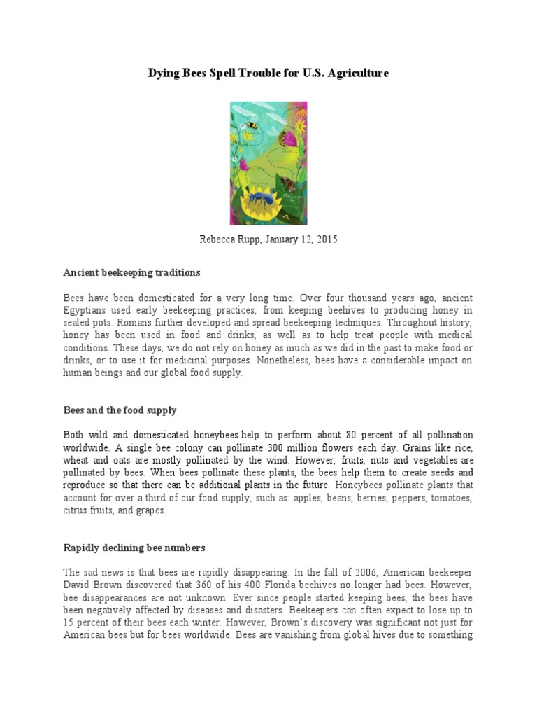 Farmers' Crisis: Declining Bee Populations | PDF | Honey Bee | Pollination