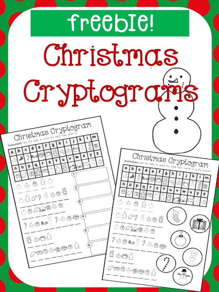Christmas Cryptograms: Freebie! | PDF