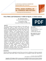 Party Politics and Parliamentary Conflict in Nigeria: A Critical Analysis