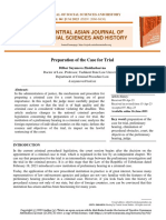 Preparation of The Case For Trial