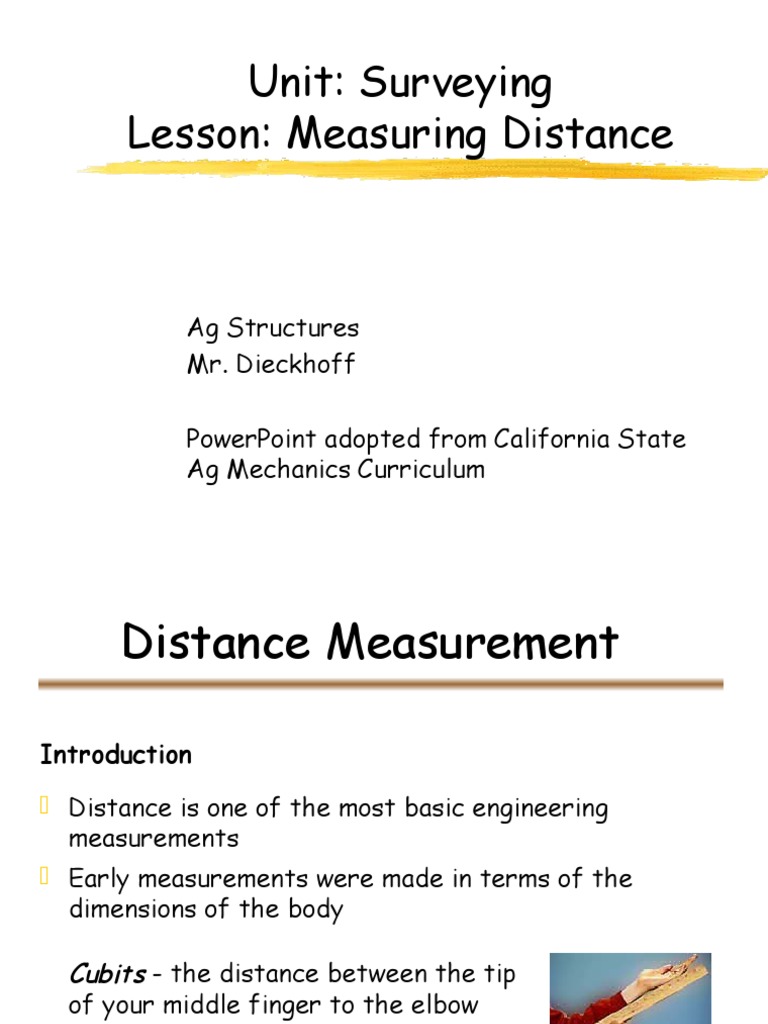 Lesson 1 Measuring Distance PDF