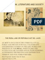 2.  The rizal law, literature and society