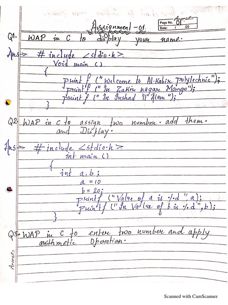 C.programming Assignment 1 | PDF