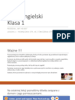 Klasa 1 - PRZEDMIOTY W DOMU