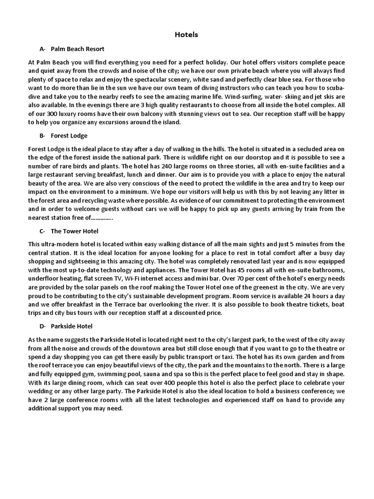 Multiple matching exercise 29 pdf hotel beach