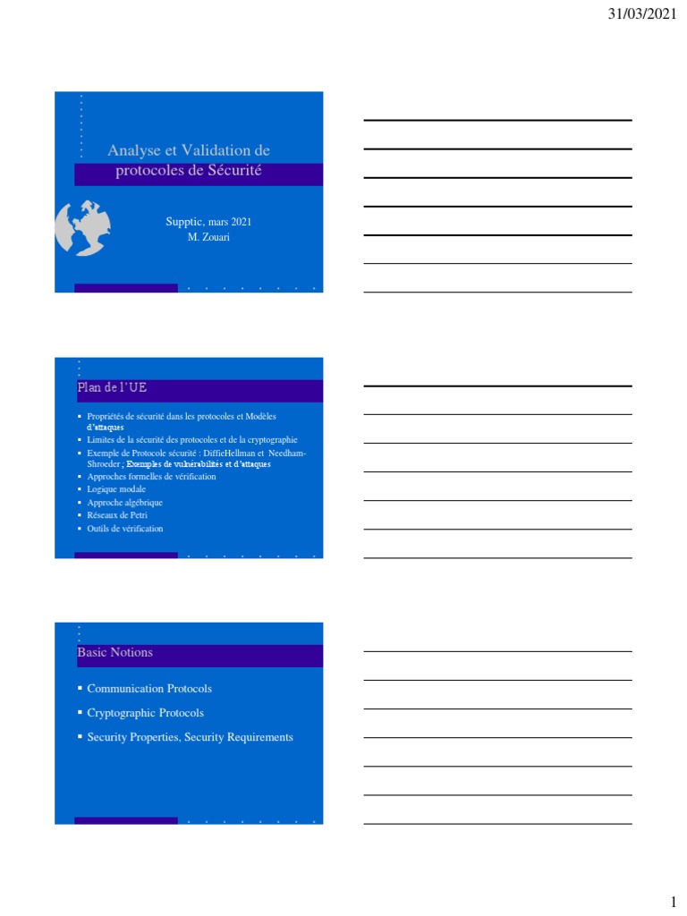 Security Protocols Analysis and Validation | PDF | Public Key ...
