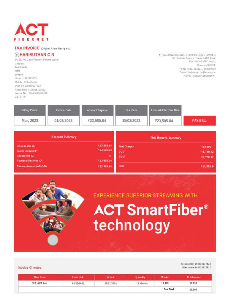 Act 2023 Annual Bill | PDF
