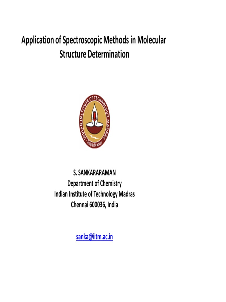 Spectroscopic Methods for Molecular Analysis | PDF