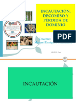 Clase 2 - Incautación, Decomiso y Pérdida de Dominio