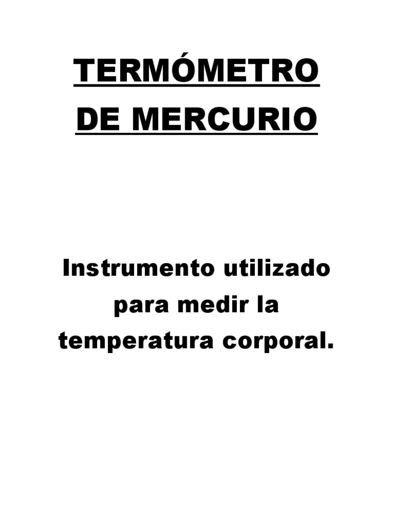Termometro de Mercurio | PDF