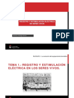 Tema 1 Registro y Estimulación Eléctrica en Los Seres Vivos