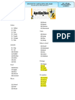 Spelling Bee Contest List Instituto Cartagena Del Mar