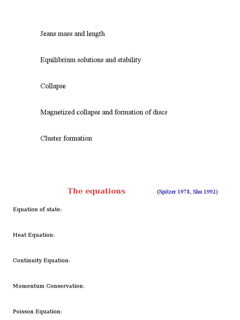 Gravitational Collapse and Star Formation | PDF