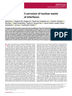 Self-Accelerated Corrosion of Nuclear Waste Forms at Material Interfaces