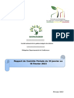 Rapport de Contrôle Période Du 24 Janvier Au 18 Février 2023