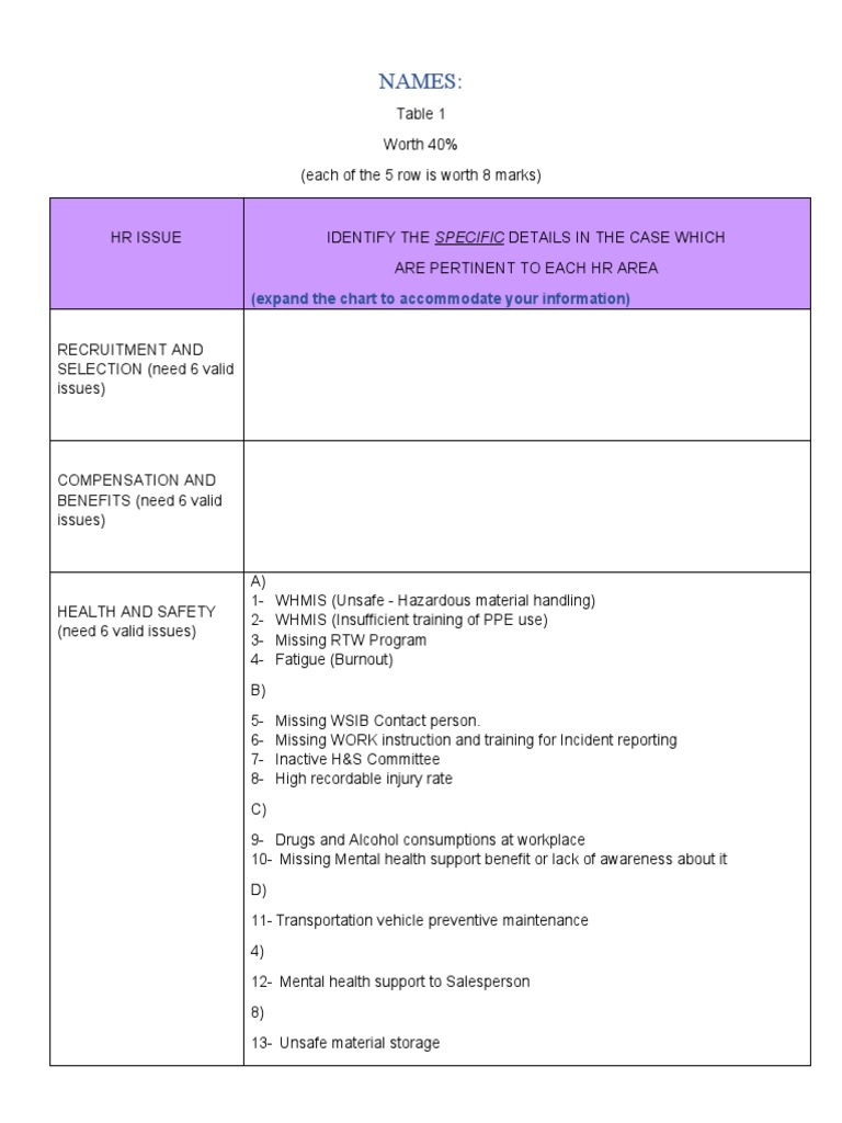 HR Issues and Recommendations Overview | PDF | Business