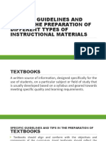 Specific Guidelines and Tips in Preparing Different Types of Instructional Materials