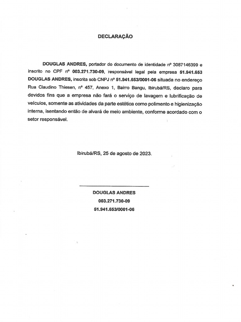 Declara o servi os pdf