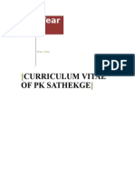 New Curriculum Vitae For Peter Sathekge