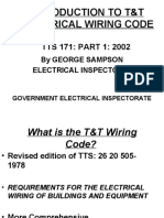 Introduction To T&T Electrical Wiring Code: TTS 171: PART 1: 2002