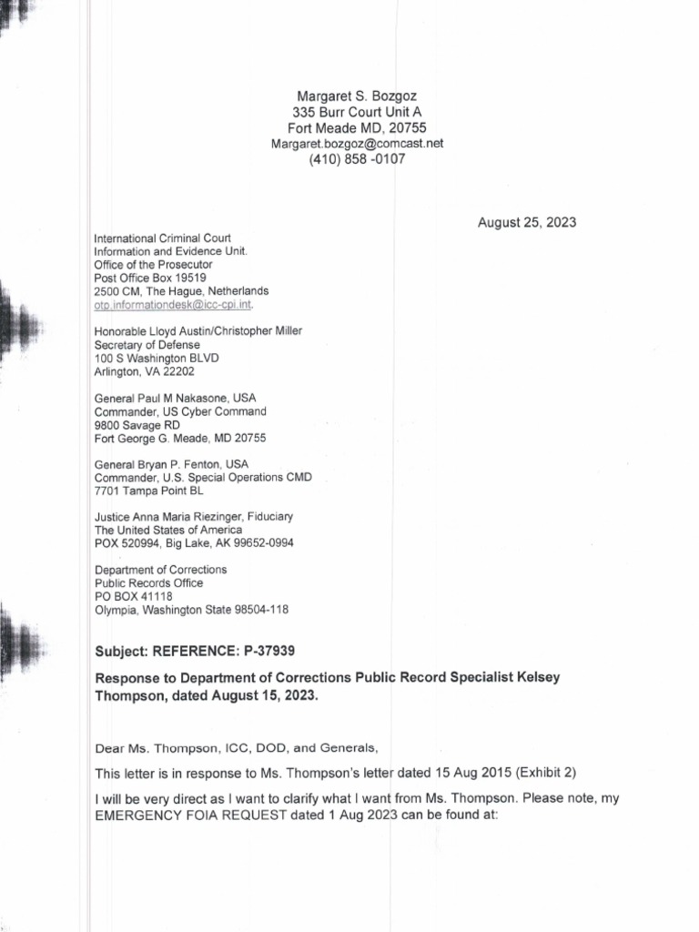 Response To Usa Inc Foreign Pedo Corporations Wa State Department of ...