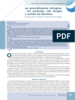 3 AC Ponderacoes Nos Procedimentos Cirurgicos Odontologicos em Pacientes Sob Terapia Antitrombotica Revisao de Literatura