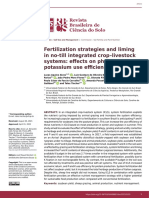 Fertilization Strategies and Liming in No-Till Integrated Crop-Livestock Systems - Effects On Phosphorus and Potassium Use Efficiency.